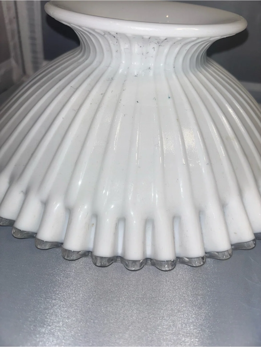 Vintage Fenton Ruffled Edge Milk Glass- Set of 3